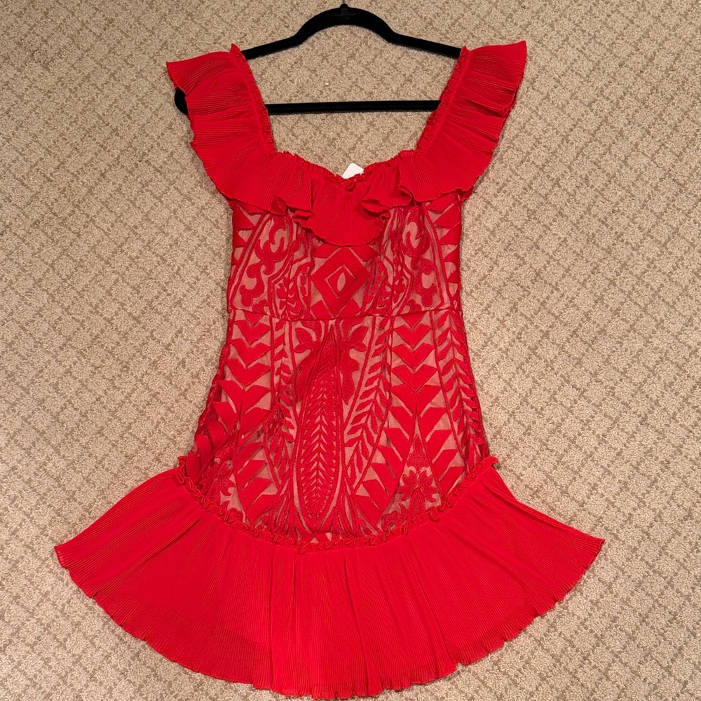 Elegant Red Mini Dress